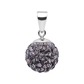 NBS002-BD Stříbrný přívěšek s krystaly Crystals from Swarovski® Black Diamond