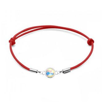 SX128-AB Stříbrný textilní náramek s kamenem Crystals from Swarovski® AB - nekonečno - ležatá osmička