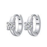 NB-3046 Stříbrné náušnice kroužky se zirkony