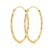 NB-3070-30 Zlacené stříbrné náušnice kruhy 30 mm