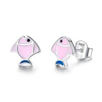 DN-0044 Dětské stříbrné náušnice rybičky