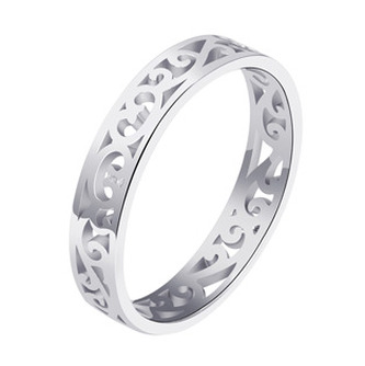 NB-5545-52 Stříbrný prsten s ornamenty