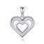 NB-4353 Stříbrný přívěšek srdíčko - srdce