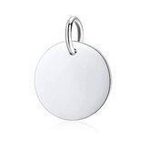 ZB31020 Stříbrný přívěsek destička kulatá