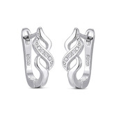 NB-3813 Stříbrné náušnice se zirkony