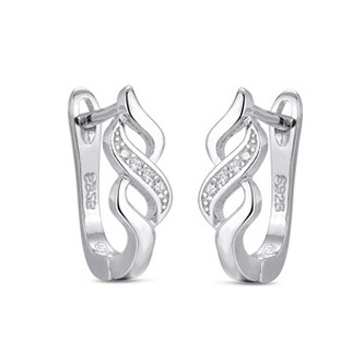 NB-3813 Stříbrné náušnice se zirkony