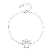 NB-1206 Stříbrný náramek andělíček - andílci