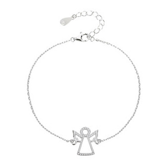 NB-1206 Stříbrný náramek andělíček - andílci