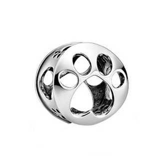 B0007 Stříbrný přívěsek korálek psí tlapka - zvířátka