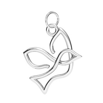 NB-4273 Stříbrný přívěšek holubička - zvířátka