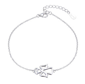 NB-1161 Stříbrný náramek andělíček - andílci