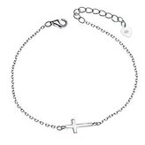 NB-1052 Dámský stříbrný náramek s křížkem