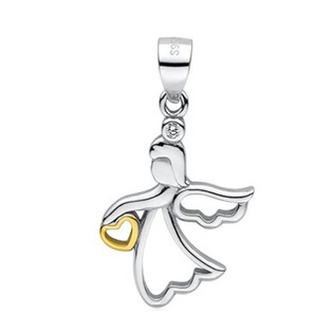 NB-4260 Stříbrný přívěšek andílek - srdce