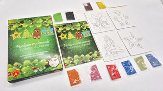 Piaskowe Malowanki. Ozdoby na Choinkę: Ciastek