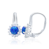 NB919-OP05 Stříbrné opálové náušnice se zirkony