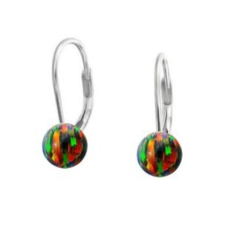 NBP30-OP32 Stříbrné opálové náušnice - 5 mm