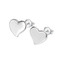 NB-3727 Stříbrné náušnice placky - srdce