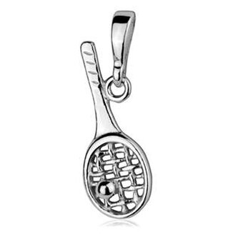 ZB91591 Stříbrný přívěsek tenisová raketa s míčkem - sport
