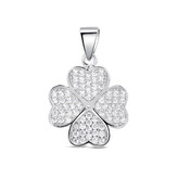 NB-4369 Stříbrný přívěšek čtyřlístek - čtyřlístky