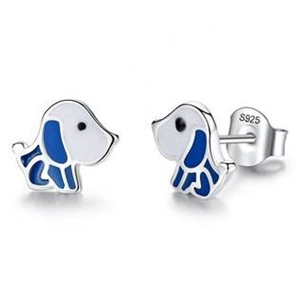 DN-0019 Dětské stříbrné náušnice pejsci - zvířátka