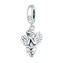 B0410 Stříbrný přívěsek korálek na náramek andílek - andílci