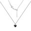 NB-0204-JB Minimalistický stříbrný náhrdelník se srdcem Crystals from Swarovski® Jet Black