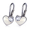 ZB53462 Stříbrné náušnice srdíčka se zirkonem - srdce