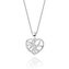NB-2217 Střibrný náhrdelník srdíčko se zirkony - srdce
