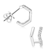 MN118 Stříbrné náušnice s moissanity