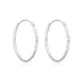 NB-3119-30 Zlacené stříbrné náušnice kruhy 30 mm