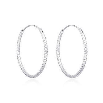 NB-3119-30 Zlacené stříbrné náušnice kruhy 30 mm