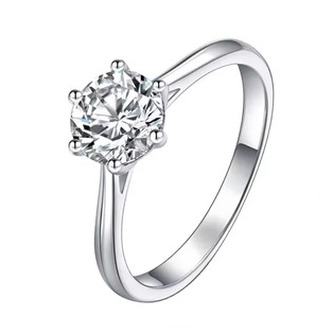 MN517-49 Stříbrný zásnubní prsten MOISSANIT