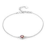 NB-1032-R Dámský stříbrný náramek s červeným zirkonem