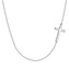 NB-2143-40 Stříbrný řetízek s bočním křížkem