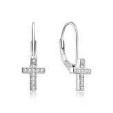 NB-3091 Stříbrné náušnice křížky