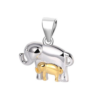 NB-4320 Stříbrný přívěšek - slon - zvířátka