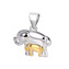 NB-4320 Stříbrný přívěšek - slon - zvířátka