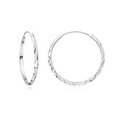 NB-3113-35 Stříbrné náušnice kruhy 35 mm