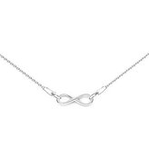 NB-0409 Stříbrný náhrdelník nekonečno - nekonečno - ležatá osmička