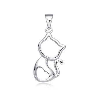 NB-4513 Stříbrný přívěsek kočka - zvířátka