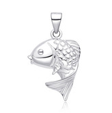 NB-4586 Stříbrný přívěšek kapr - zvířátka