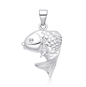 NB-4586 Stříbrný přívěšek kapr - zvířátka