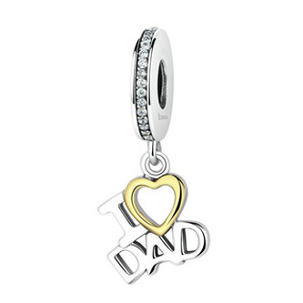 B0521 Stříbrný přívěšek korálek na náramek - rodina