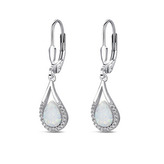 NB943-OP17 Stříbrné visací náušnice s opálem