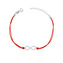 IT0014-R Červený náramek se stříbrným nekonečnem - nekonečno - ležatá osmička