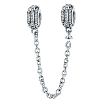 S0032 Stříbrný bezpečnostní řetízek na náramek