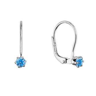 EG1715 Stříbrné visací náušnice s Preciosa krystalem