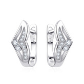 NB-3015 Stříbrné náušnice se zirkony