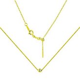 NB-2194-GD Zlacený stříbrný očkový náhrdelník s kuličkou 4 mm