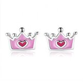 DN-0027 Dětské stříbrné náušnice korunky